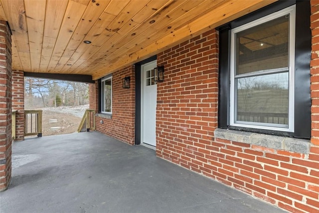 view of patio featuring covered porch