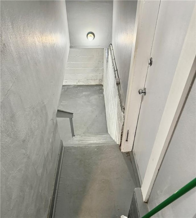 5620 Stanton Ave, East Liberty, PA 15206 - stairs with unfinished concrete floors