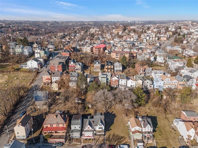 bird's eye view with a residential view