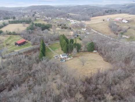 bird's eye view with a rural view