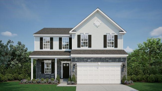 3064 Trafalgar Ct, Irwin, PA 15642 - view of front of property with a garage, concrete driveway, and a front yard