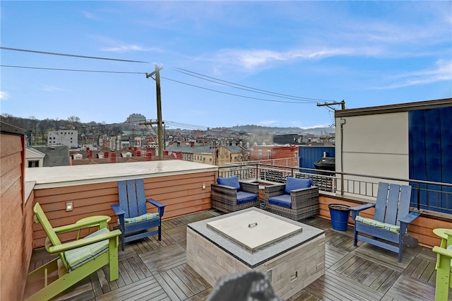 deck featuring an outdoor hangout area