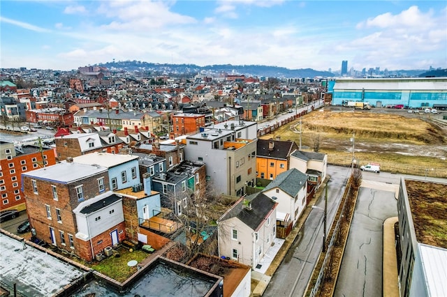 aerial view with a view of city