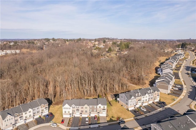 bird's eye view with a residential view