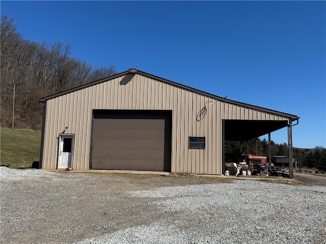 garage with a detached garage