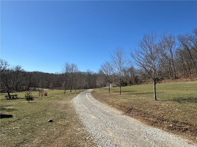 view of street featuring a rural view