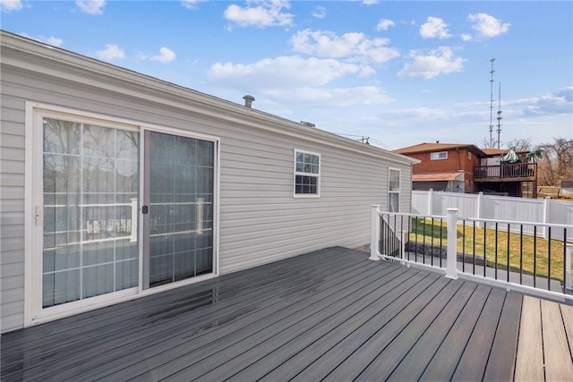 wooden terrace with fence