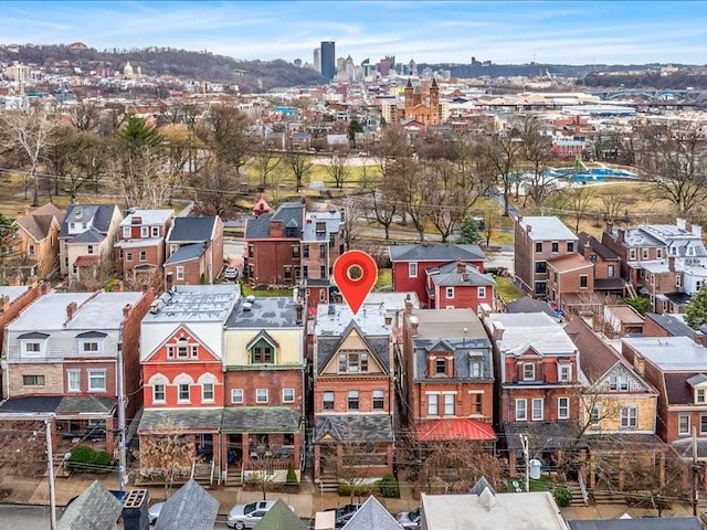 drone / aerial view featuring a residential view