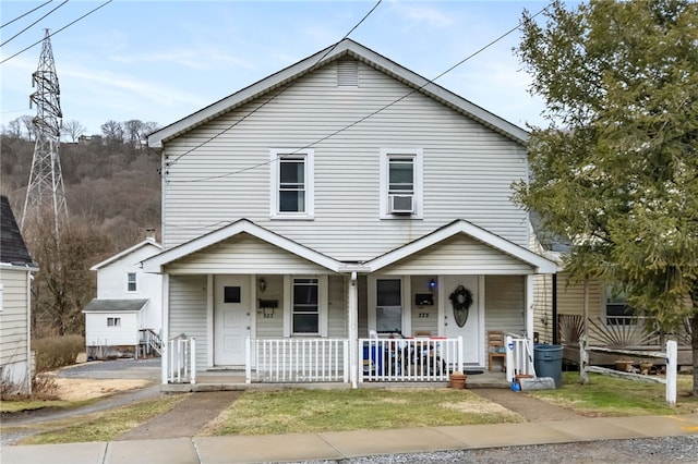 view of front of home with covered porch