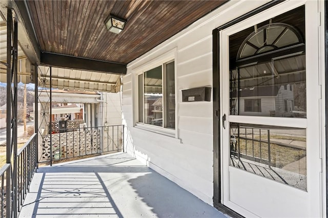 balcony with covered porch