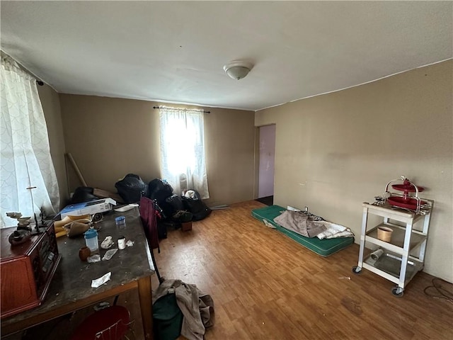 bedroom with wood finished floors