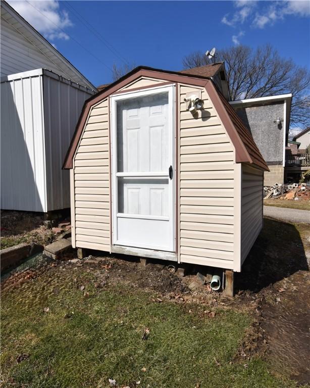 view of shed