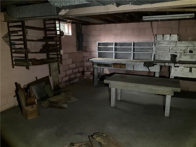 view of basement