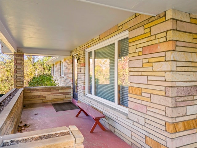 view of patio / terrace with a porch