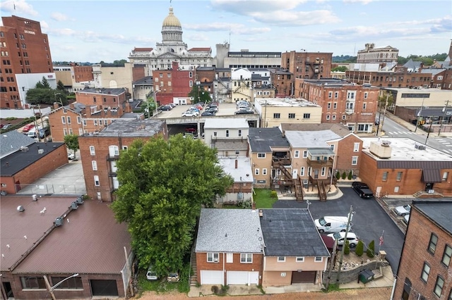 aerial view featuring a view of city