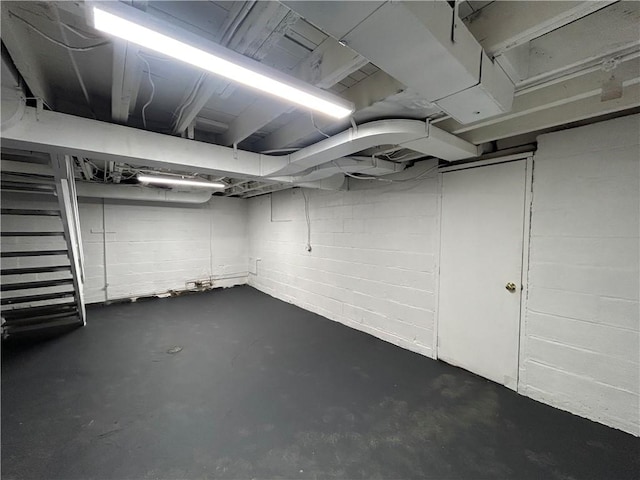 view of basement