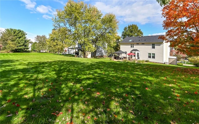 view of yard featuring a gazebo