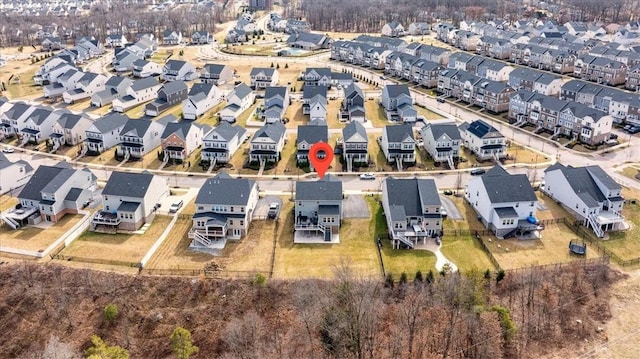 bird's eye view featuring a residential view