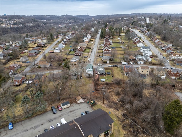 bird's eye view with a residential view