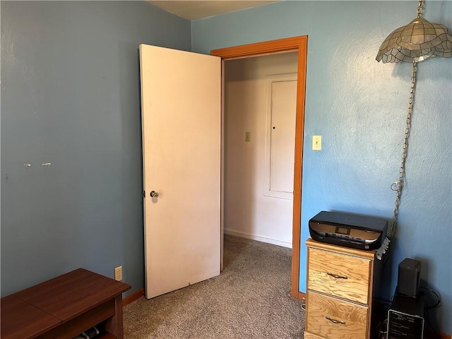 carpeted bedroom with baseboards