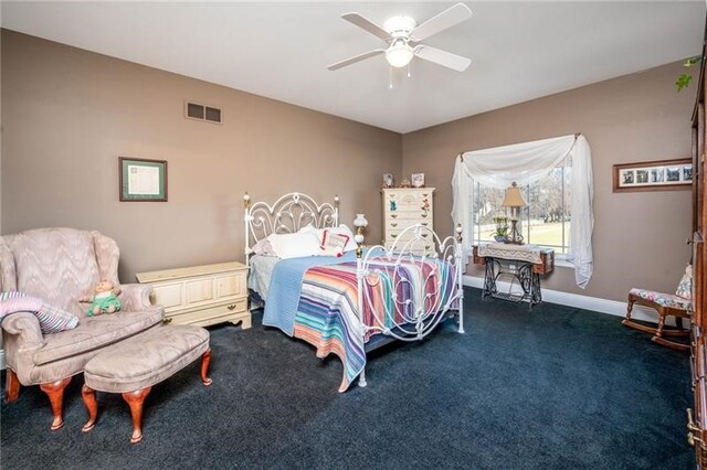 4605 Whippoorwill Dr, Hermitage, PA 16148 - bedroom with carpet and a ceiling fan