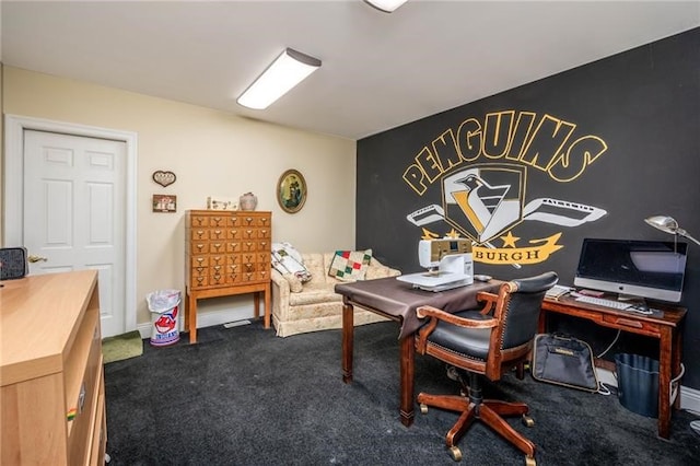 4605 Whippoorwill Dr, Hermitage, PA 16148 - home office with carpet flooring