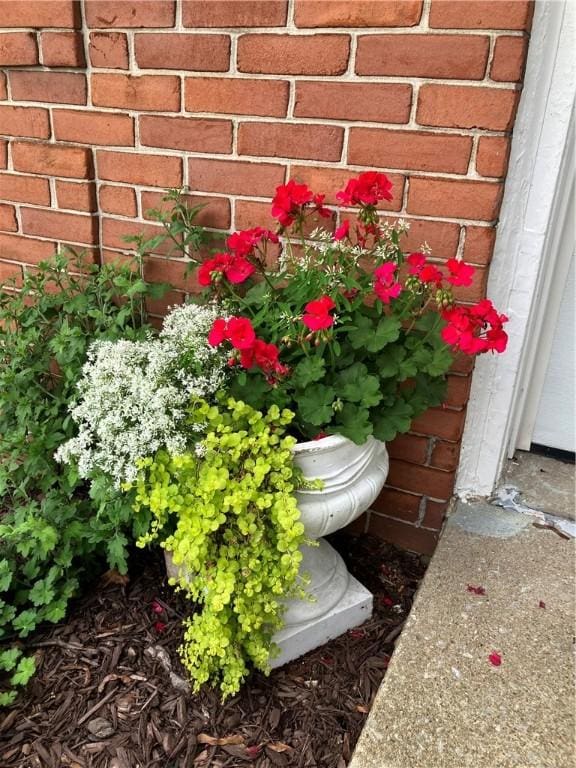 exterior details with brick siding