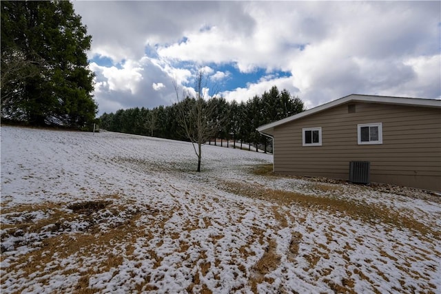 view of snowy yard