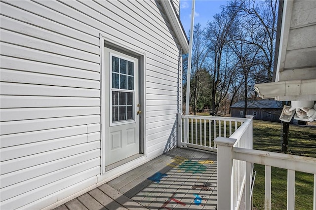 view of wooden deck