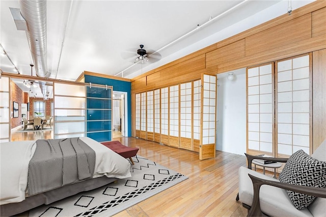 bedroom with wood finished floors