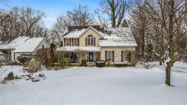 view of front of home with covered porch