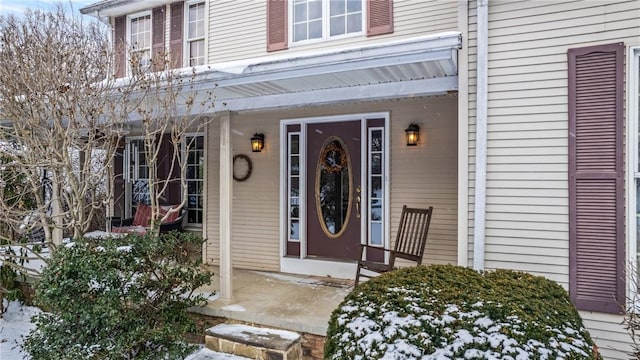 property entrance with a porch