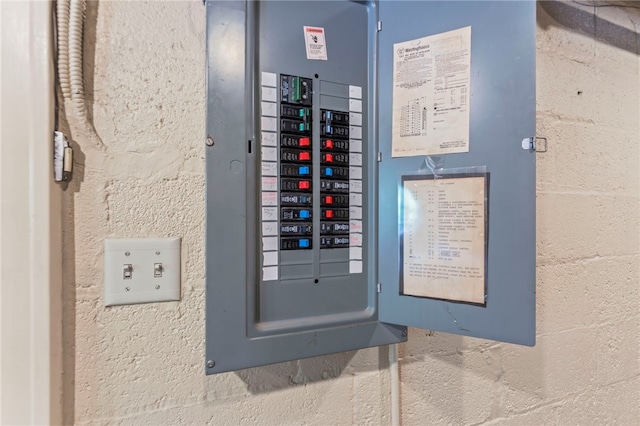utility room featuring electric panel