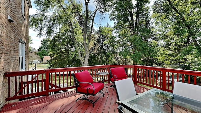 view of wooden terrace