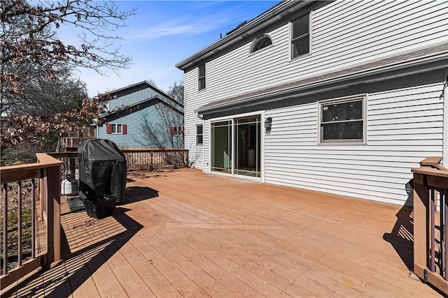 deck with grilling area