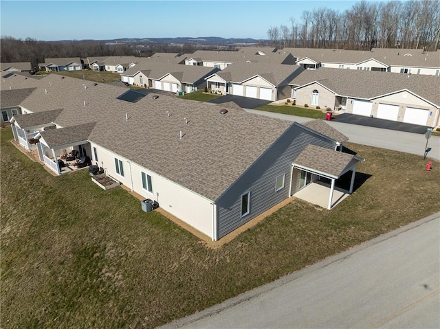 aerial view featuring a residential view