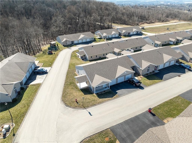 drone / aerial view featuring a residential view