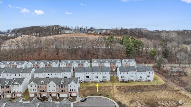 drone / aerial view featuring a residential view