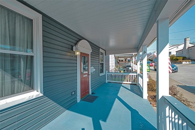 view of patio with a porch