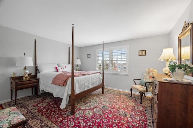 bedroom with baseboards