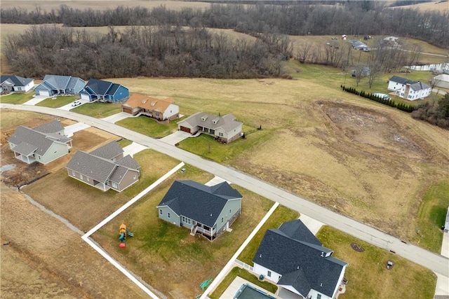 bird's eye view featuring a residential view