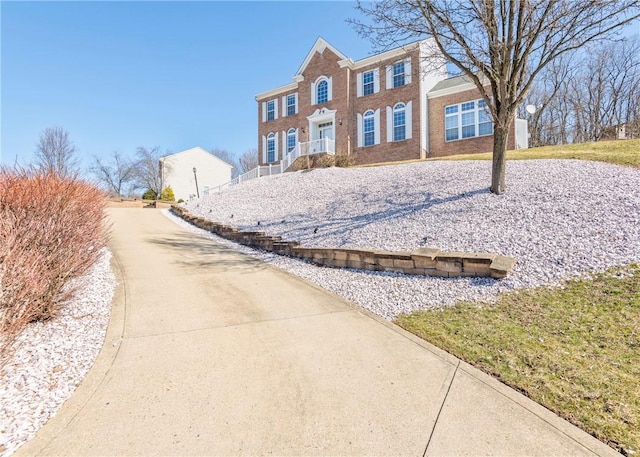 view of front of property with brick siding