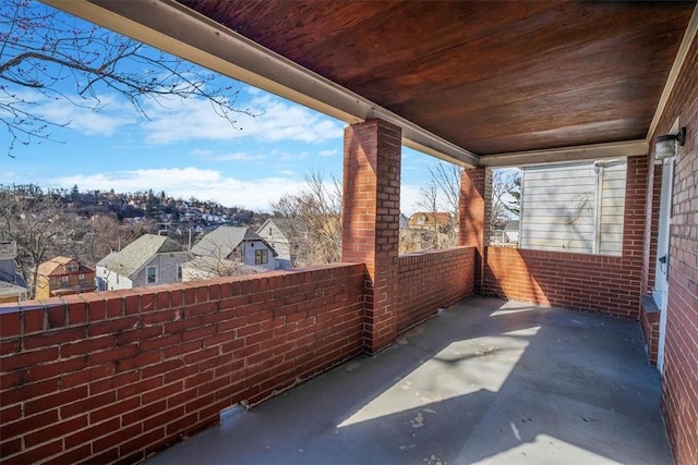 view of patio / terrace with a balcony