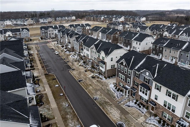 aerial view featuring a residential view