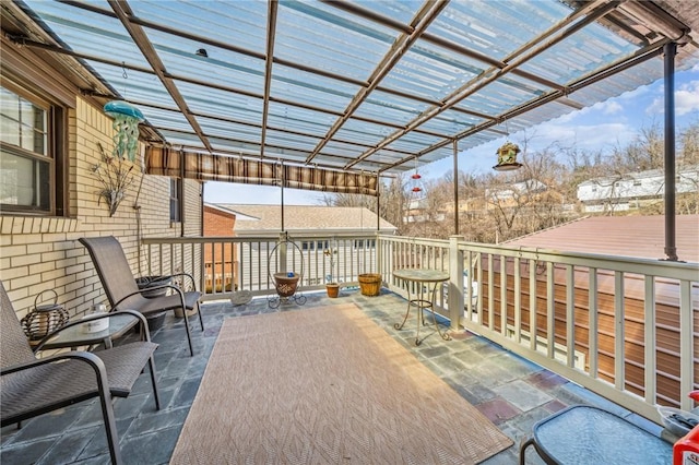 view of patio / terrace with a pergola