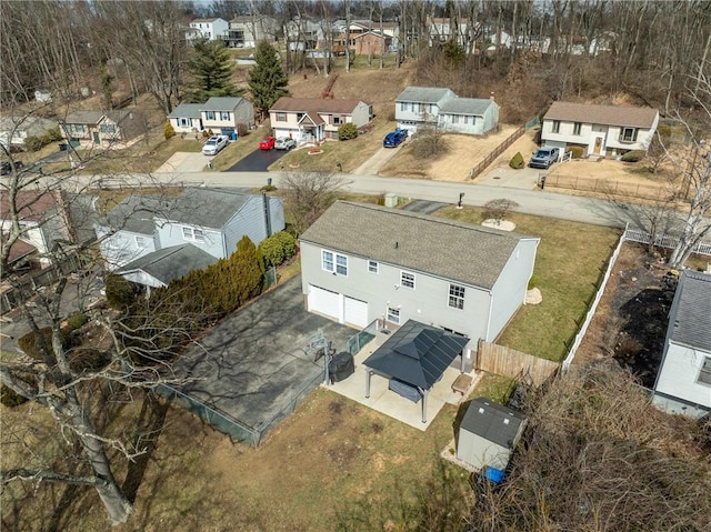 birds eye view of property featuring a residential view