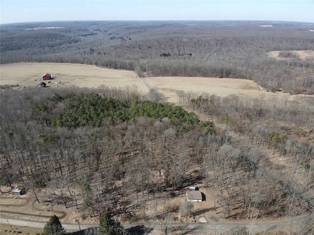 aerial view with a rural view