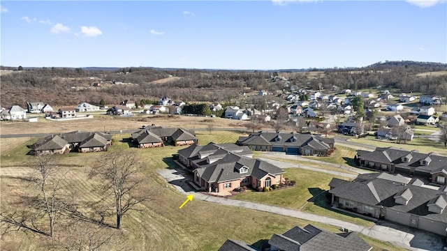 drone / aerial view featuring a residential view