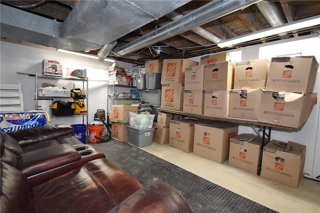 view of storage area