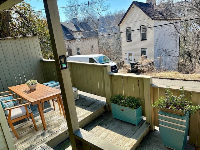 view of wooden terrace